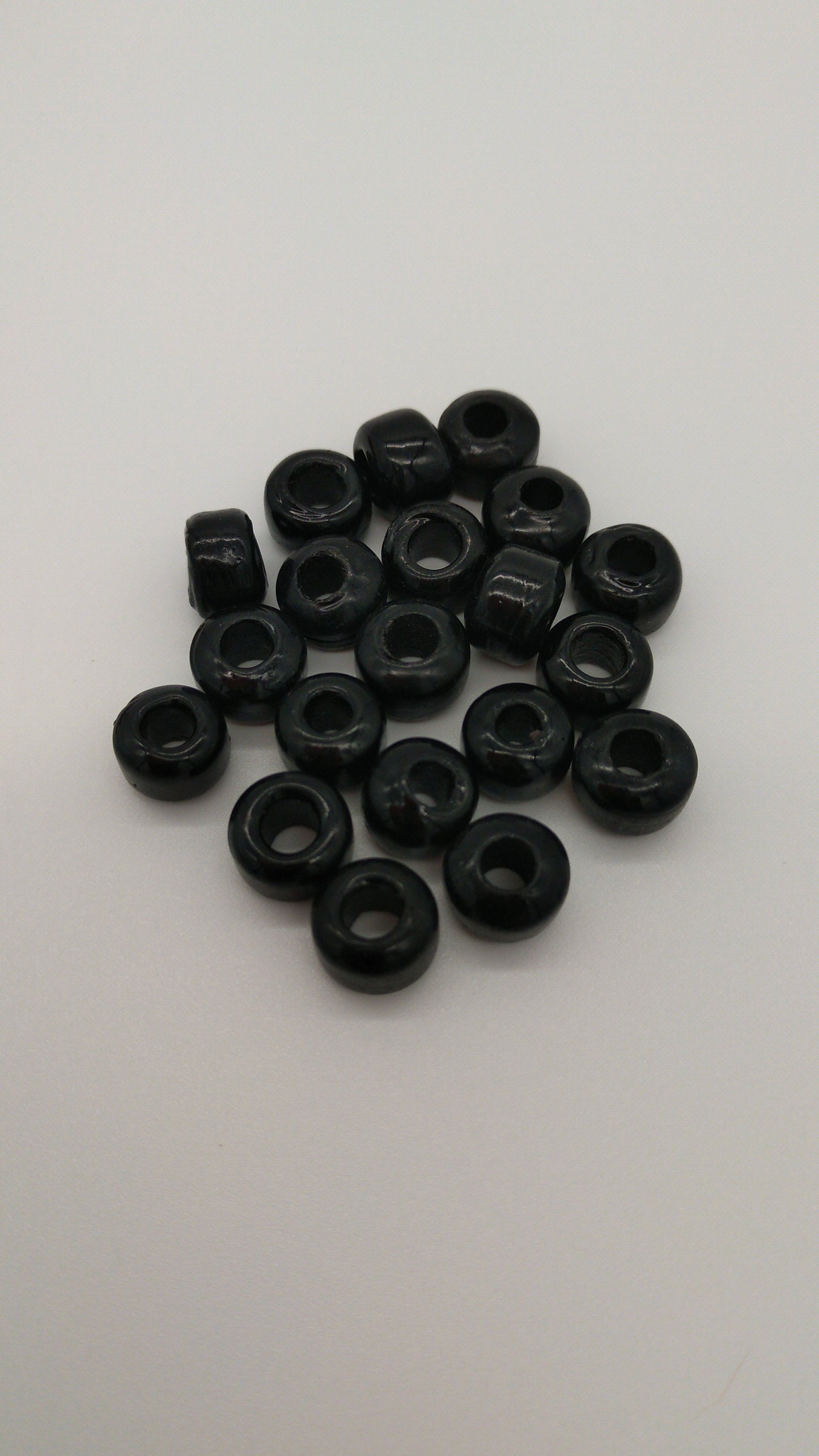 Glass Czech Crow Pony Beads 9mm 20 pcs. assorted colors for Necklaces, Bracelets, Earrings, Regalia, Indigenous Supplies